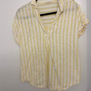 Yellow and White Striped top